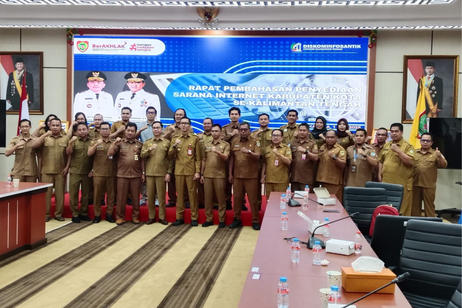 Kepala Diskominfosantik Katingan Hadiri Rapat Pembahasan Penyediaan Sarana Internet se-Kalimantan Tengah