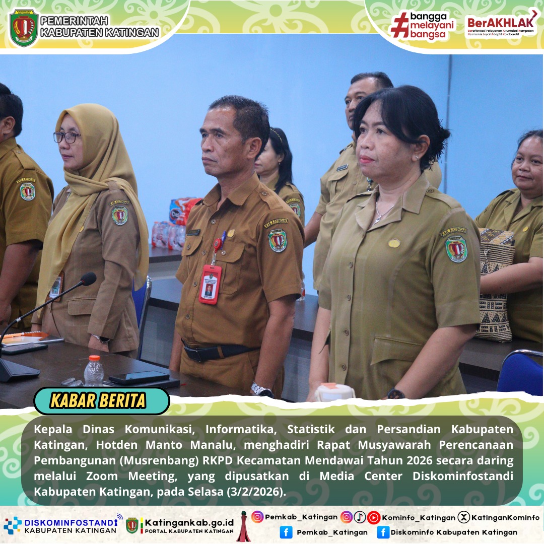 Musrenbang RKPD Mendawai 2026 Digelar, Kadis Kominfostandi Katingan Ikut Bahas Prioritas Pembangunan