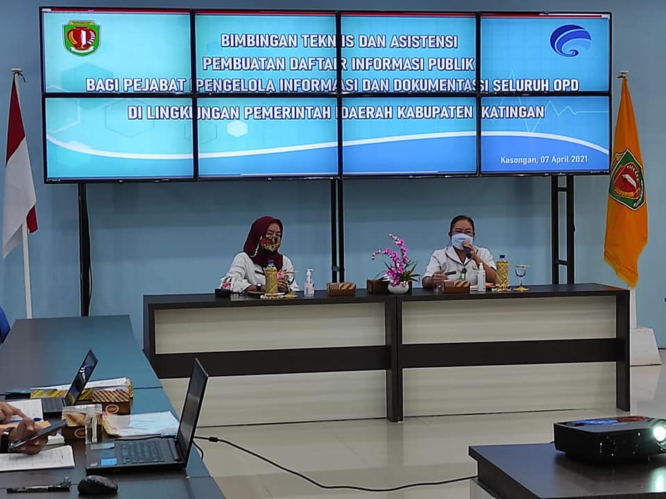 Kegiatan Bimbingan Teknis dan Asistensi Pembuatan Informasi dan Dokumentasi Publik Bagi Pejabat Pengelola Informasi dan Dokumentasi (PPID) di lingkungan Pemerintah Kabupaten Katingan