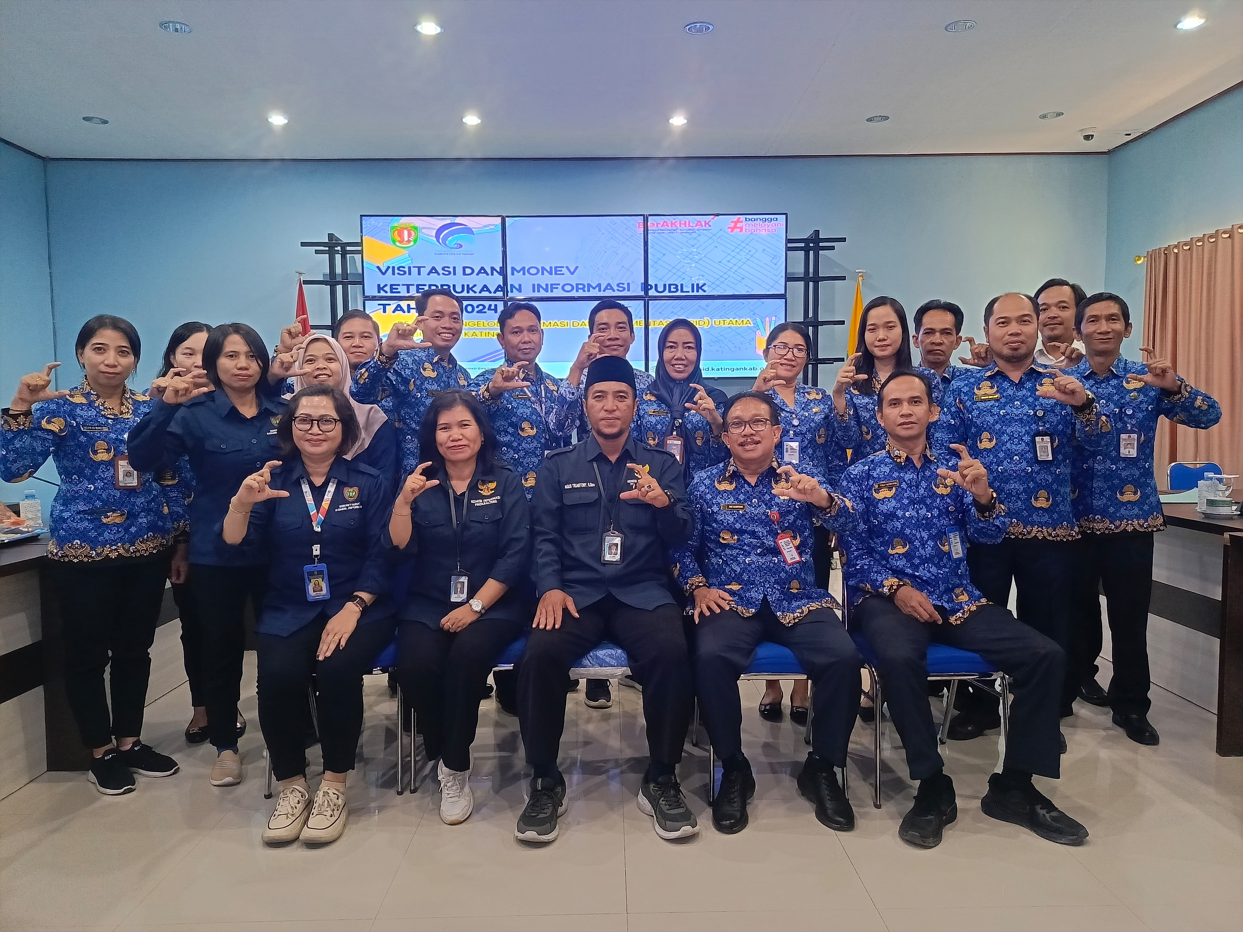 KUNJUNGAN TIM PENILAI KOMISI INFORMASI PROVINSI KALTENG DALAM RANGKA MONEV KETERBUKAAN INFORMASI PUBLIK KABUPATEN KATINGAN