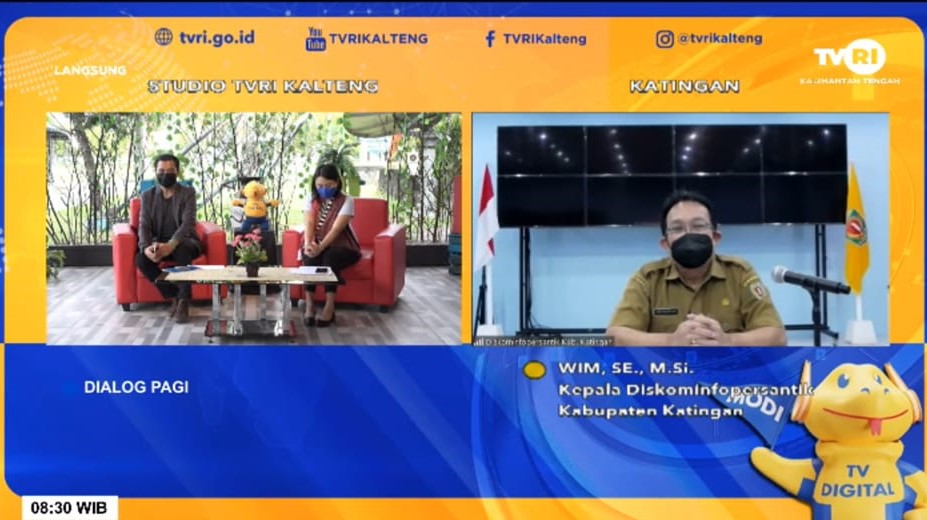 Kadis Kominfopersantik Katingan Narasumber SPBT TVRI Kalteng
