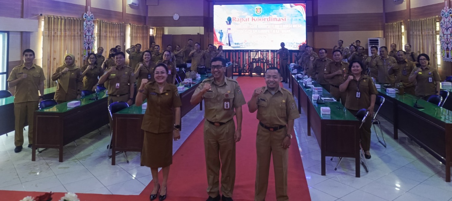KEPALA DINAS KOMINFO KATINGAN IKUTI RAKOR MCSP DAN SOSIALISASI SPI 2025